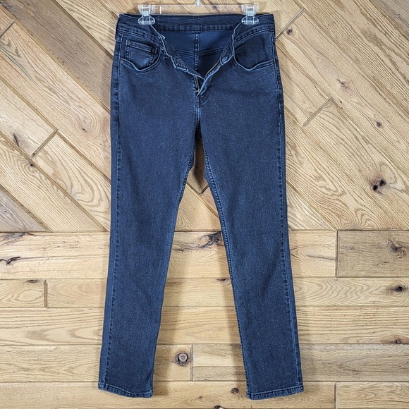 Levis 511 Slim Fit Jeans Mens 30x30 Stretch Dark Wash Charcoal Black Denim - Picture 12 of 13